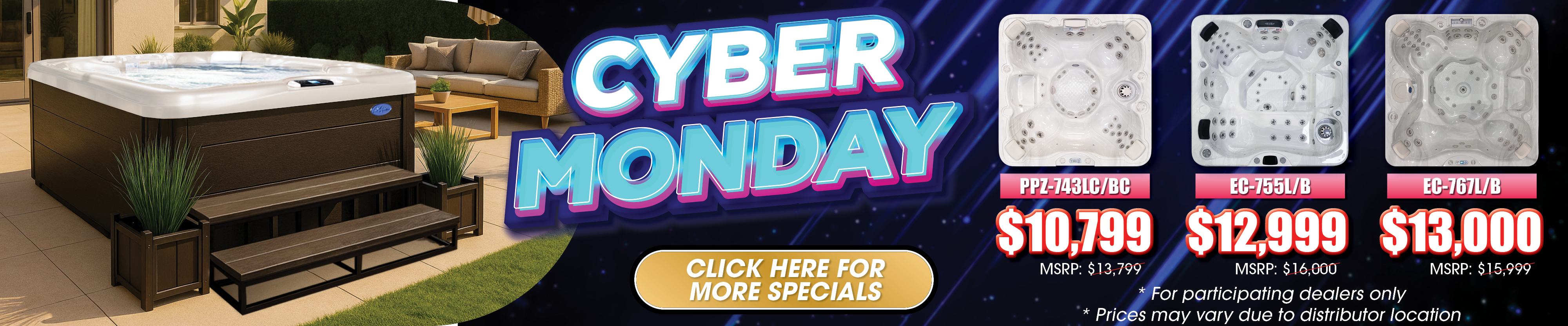 Calspas hot tub being used in a family setting - Santa Fe