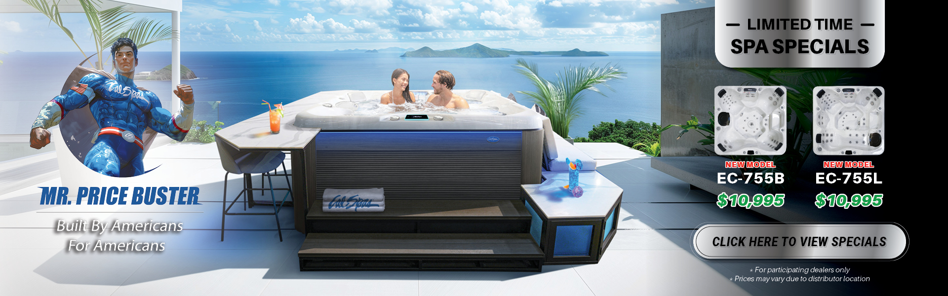 Calspas hot tub being used in a family setting - Santa Fe